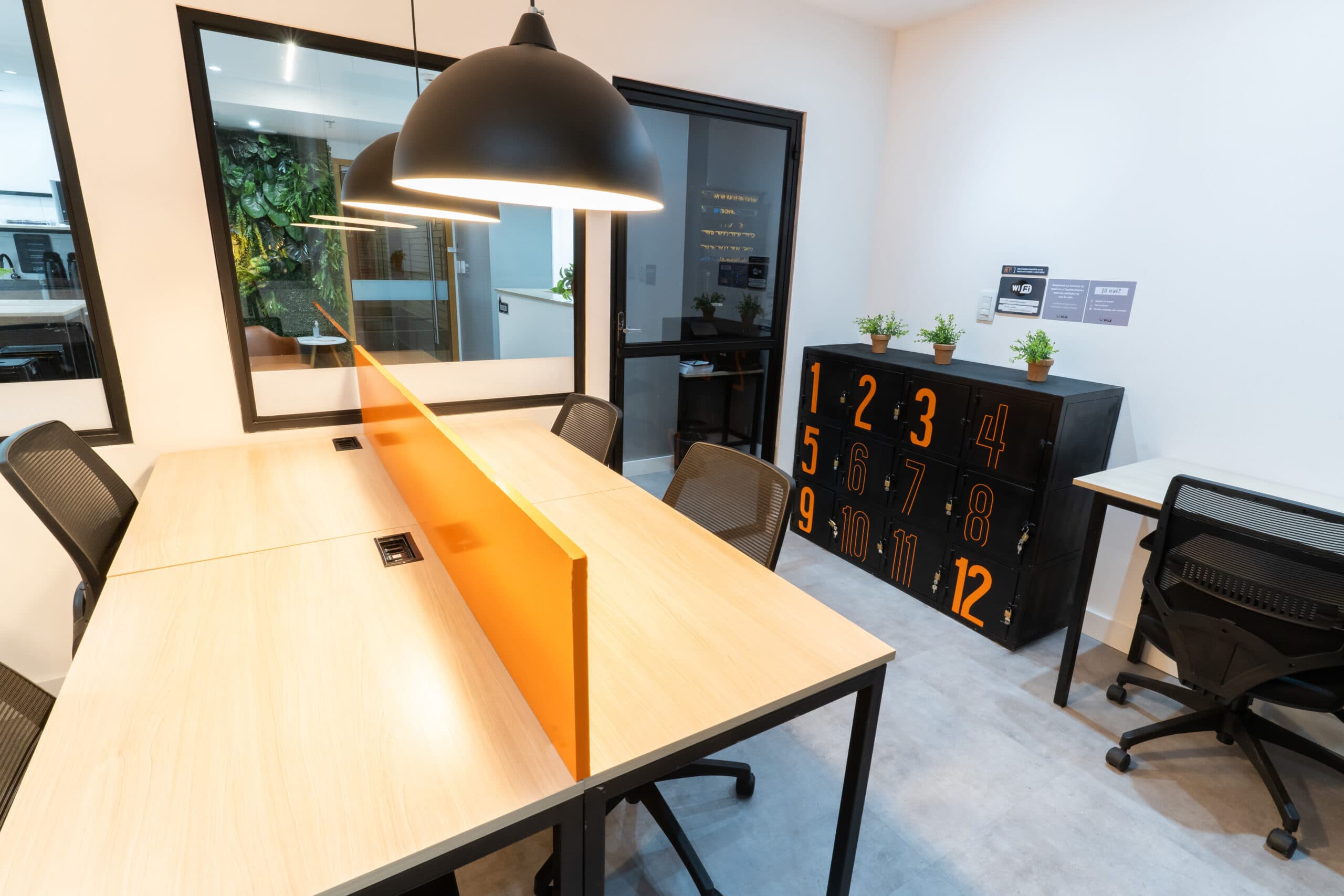 Estações de trabalho do coworking